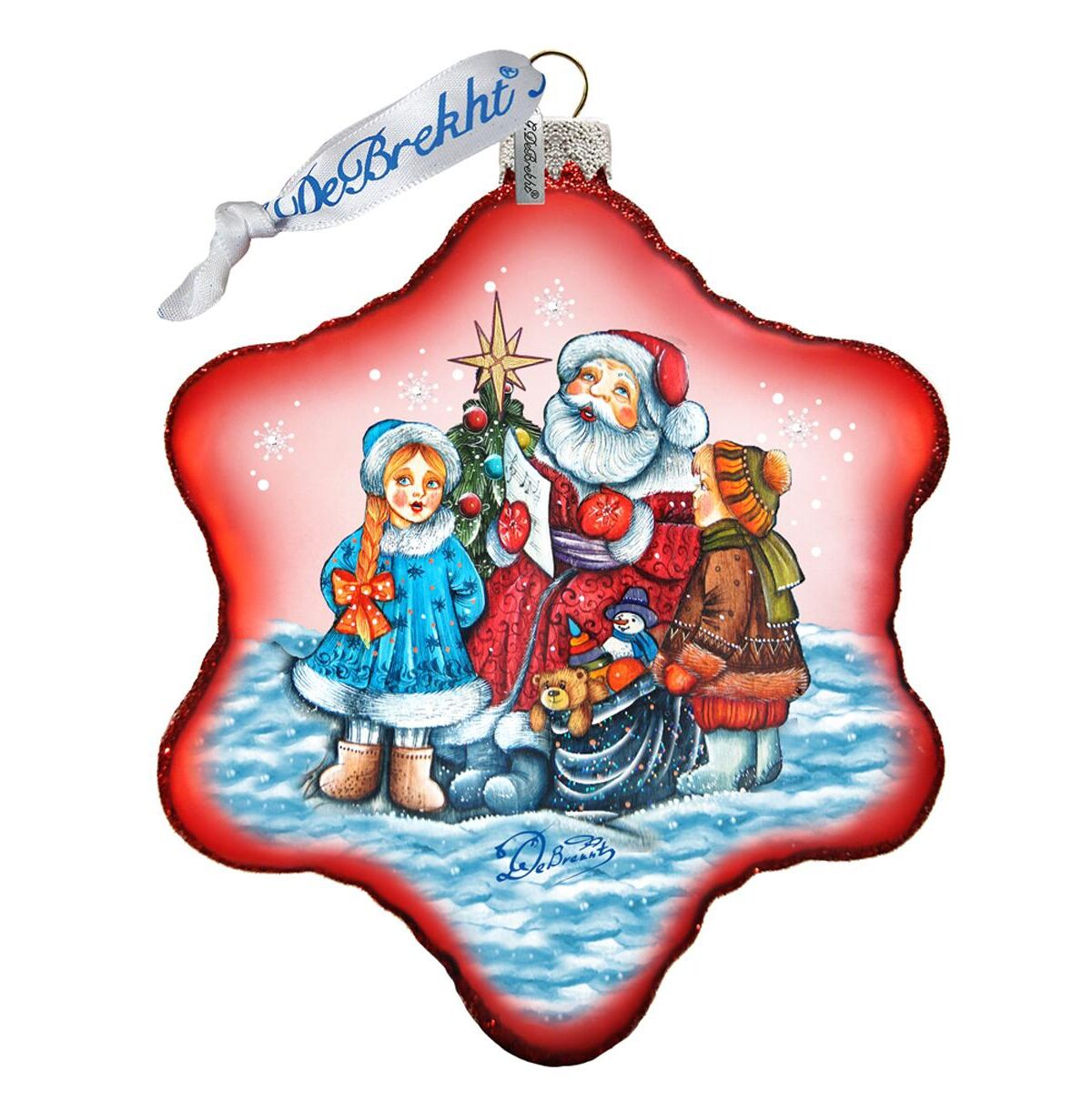 G.DeBrekht Village Celebration Snowflake Holiday Ornament - Multi Color