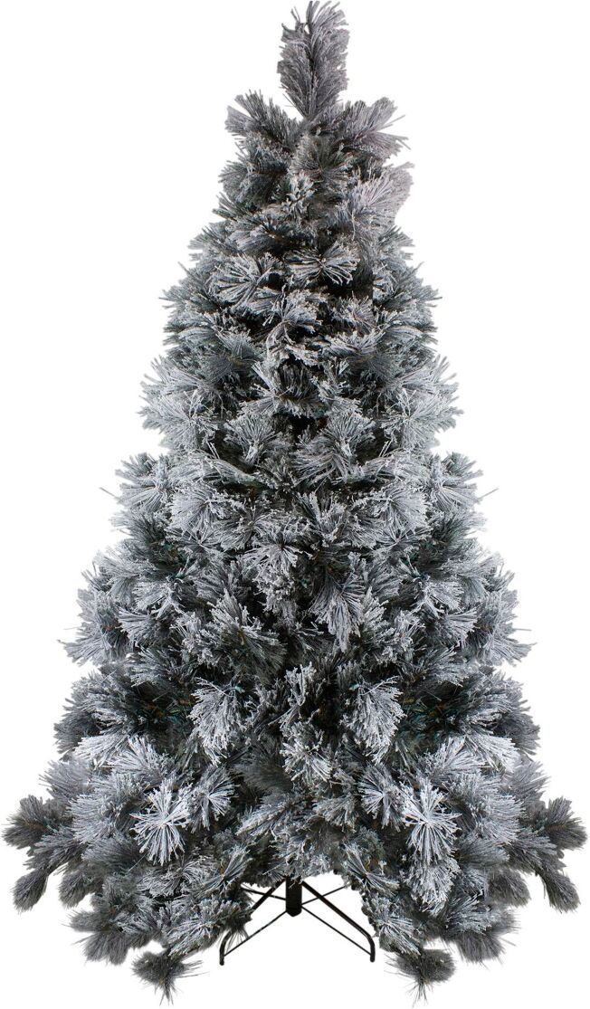 Northlight Flocked Spruce Unlit Artificial Christmas Tree Set, 7.5' - Black