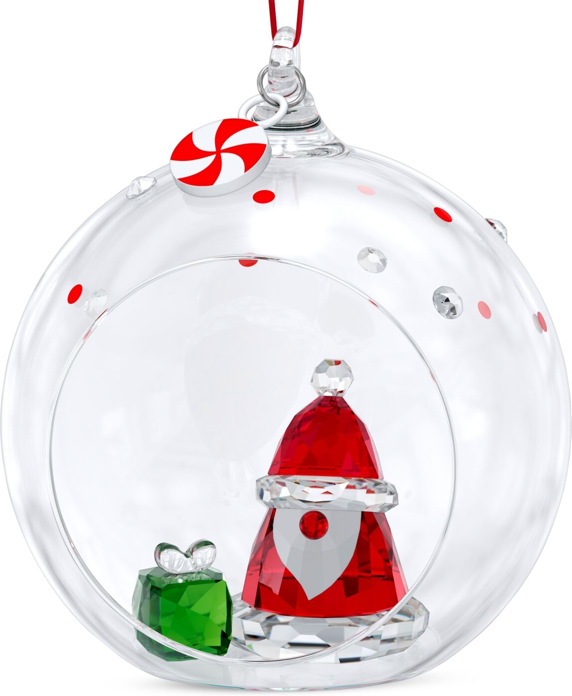 Swarovski Holiday Cheers Santa Claus Ball Ornament - Dark Multicolor