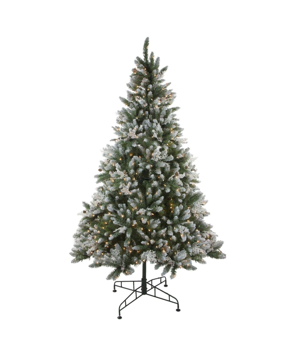 Northlight 6.5' Pre-Lit Frosted Sierra Fir Artificial Christmas Tree - Clear Lights - Green