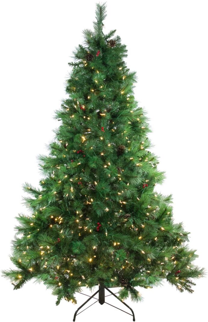 Northlight 6.5' Pre-Lit Denali Mixed Pine Artificial Christmas Tree - Dual Led Lights - Green