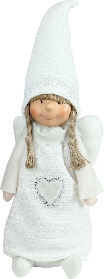 Northlight Snowy Woodlands Girl Angel Christmas Table top Figurine - White