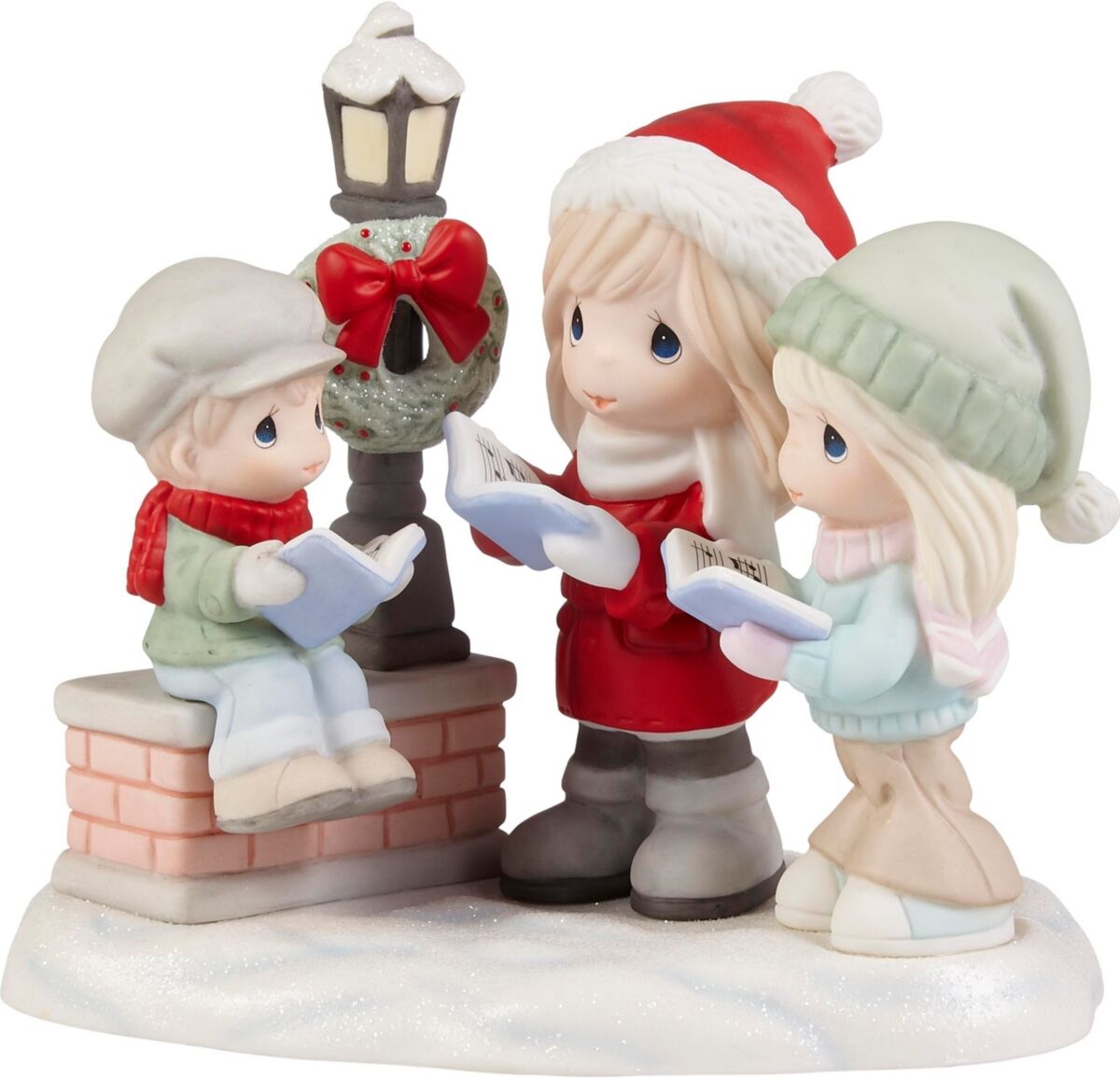 Precious Moments 221029 Here We Come a Caroling Limited Edition Bisque Porcelain Figurine - Multicolor