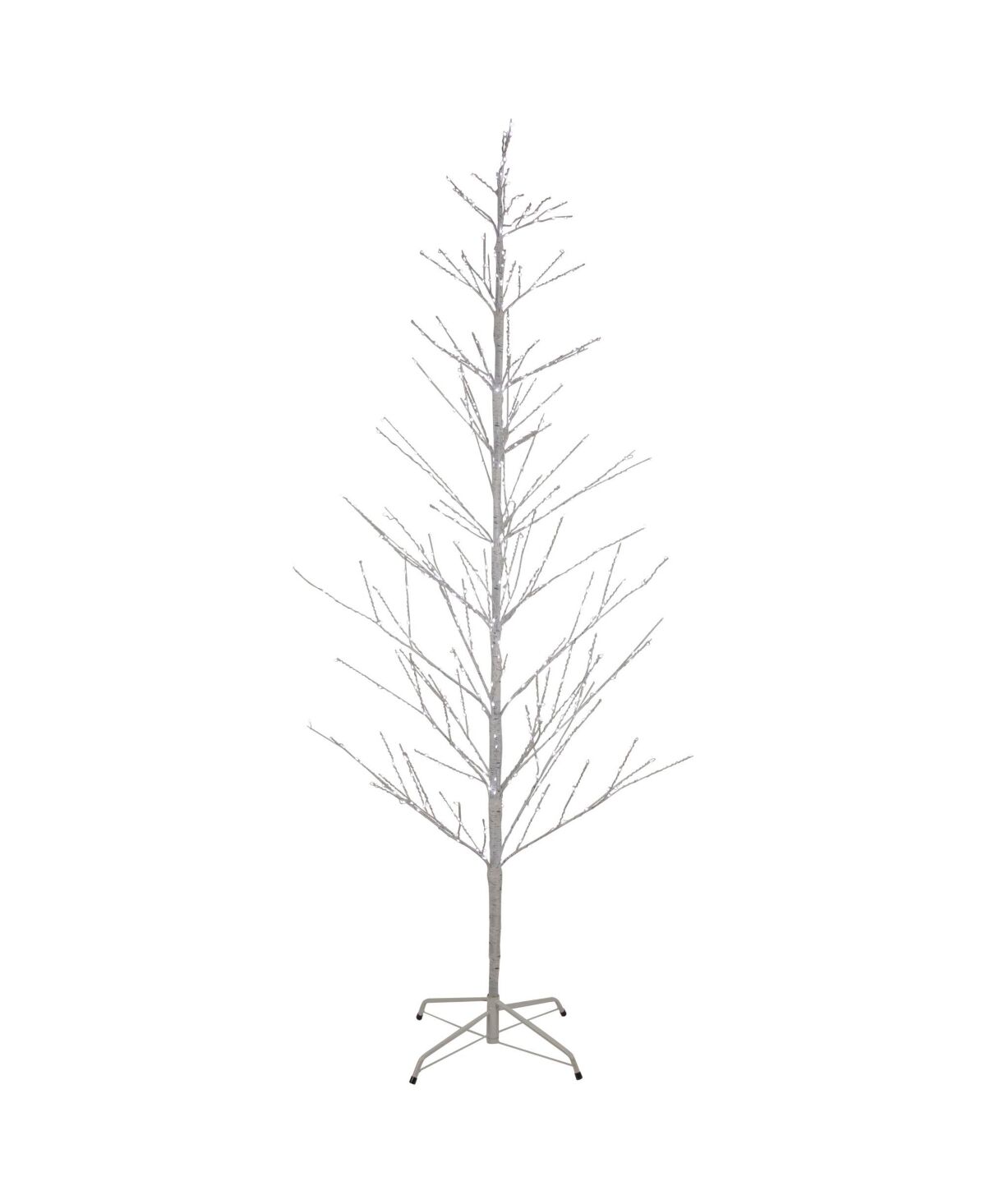 Northlight Led Lighted Birch Christmas Twig Tree With Pure White Lights, 6' - White