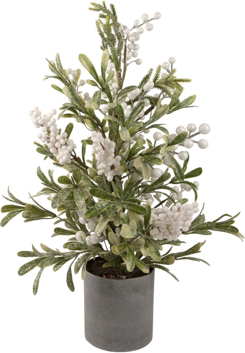 Northlight Berry Christmas Potted Artificial Plant With Glitter Frost, 24