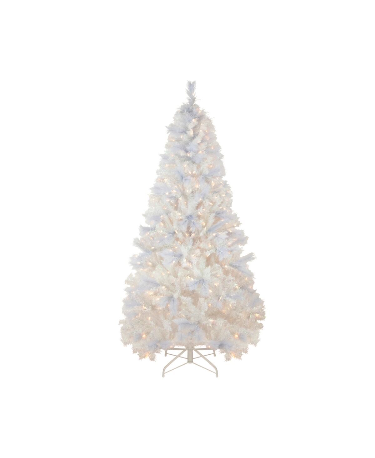 Northlight 7.5' Pre-Lit Seneca Spruce Artificial Christmas Tree with Dual Function Led Lights - White