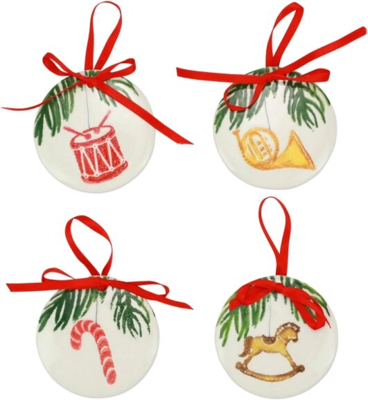 Vietri Nutcrackers Ornaments, Set of 4 - Assorted