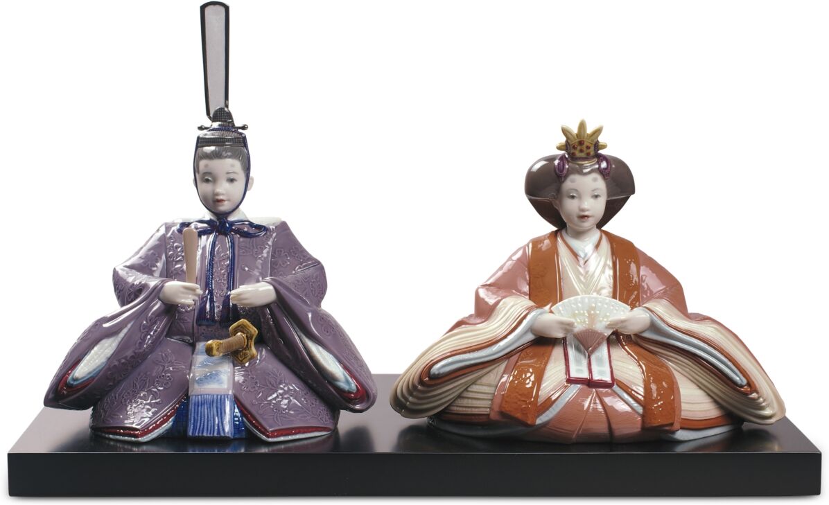 Lladro Porcelain Hina Dolls Figurine - Multi