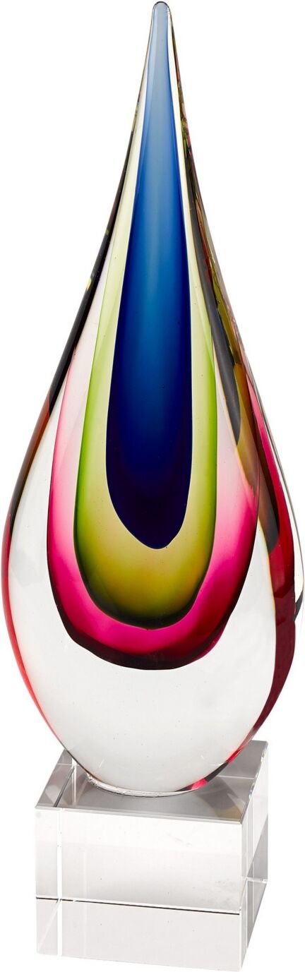 Badash Crystal Essence Teardrop Art Glass Sculpture - Multi