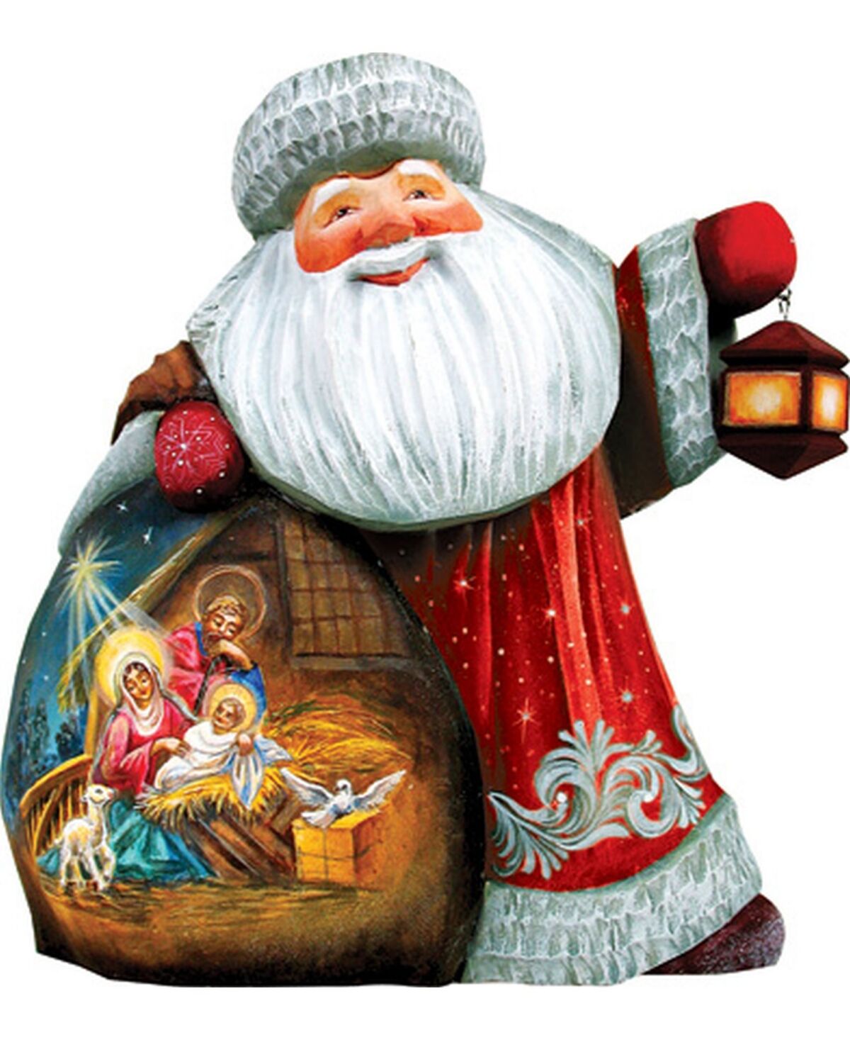 G.DeBrekht Woodcarved and Hand Painted Santa First Night Figurine - Multi