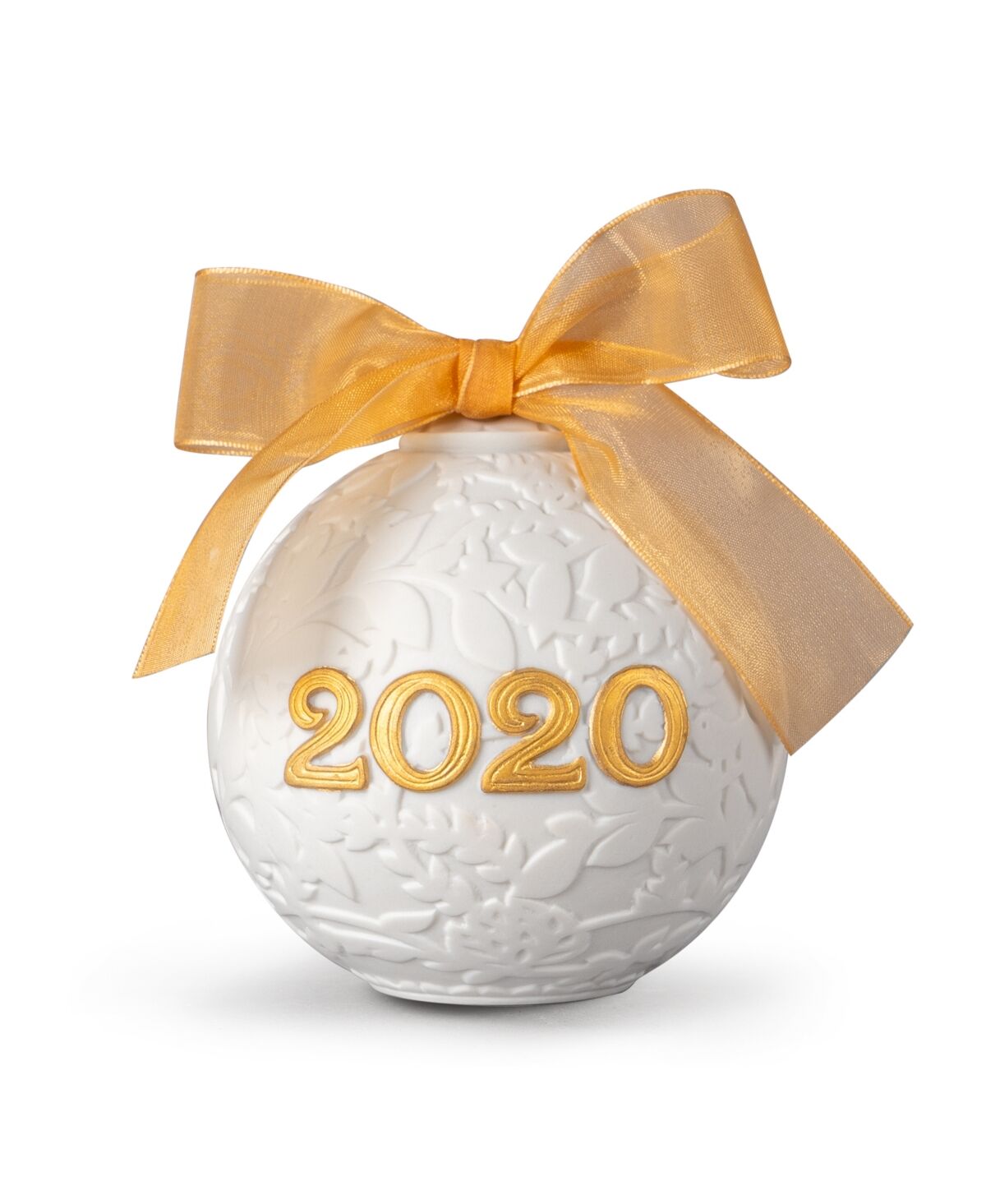 Lladro Collectible Figurine, 2020 Gold Christmas Ball - White-gold
