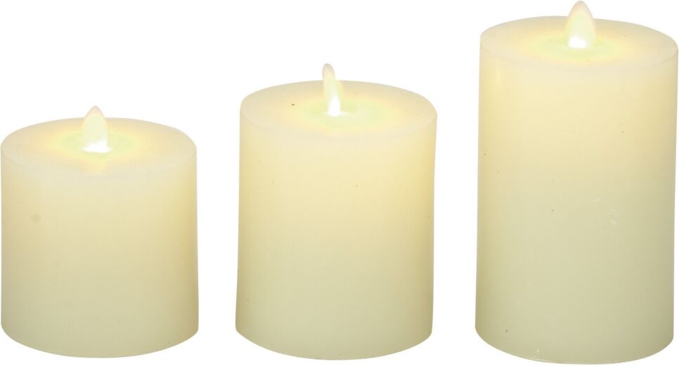 Rosemary Lane Traditional Candles, Set of 3 - Yellow