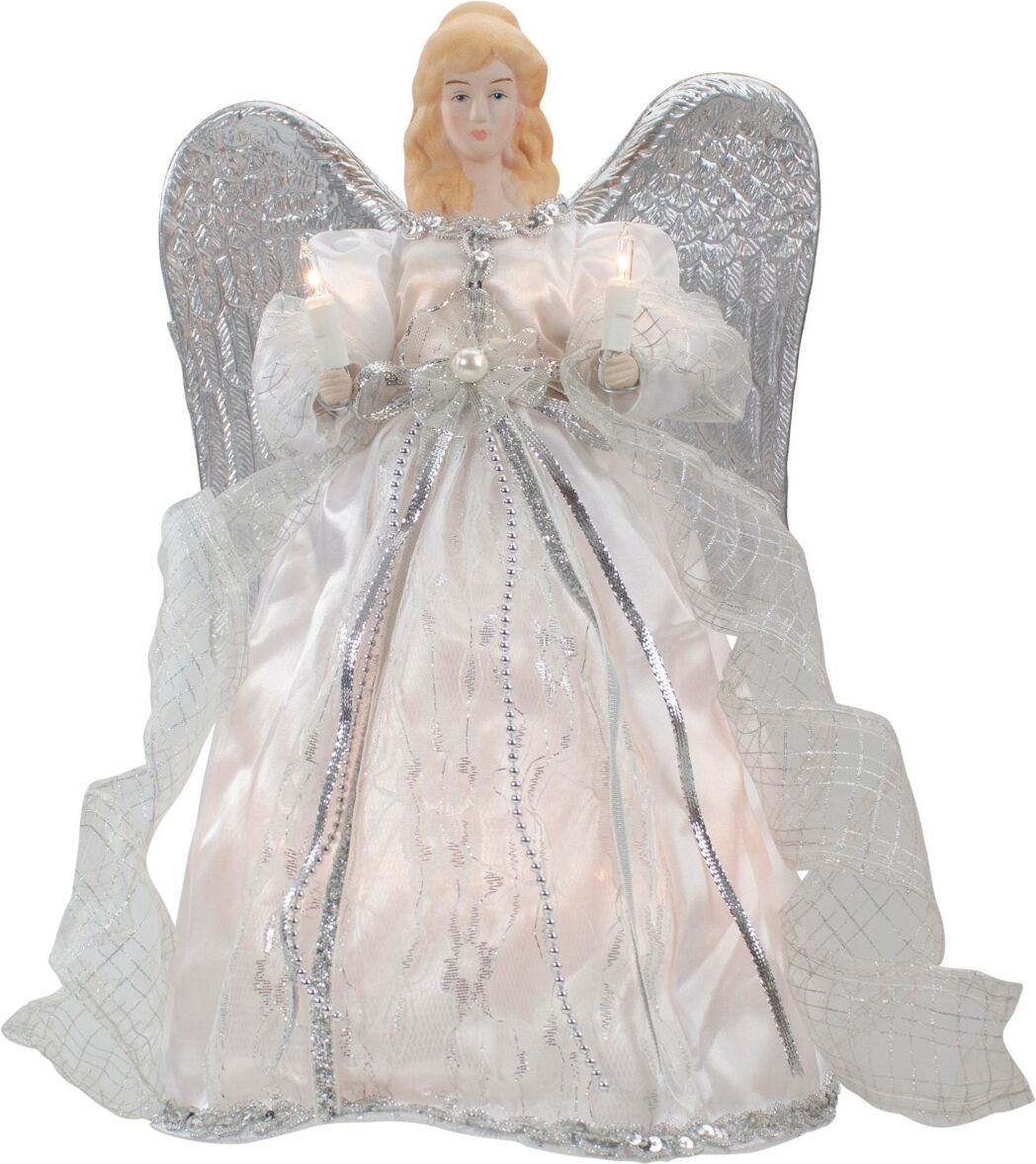 Northlight Lighted Angel With Wings Christmas Tree Topper With Clear Lights, 12