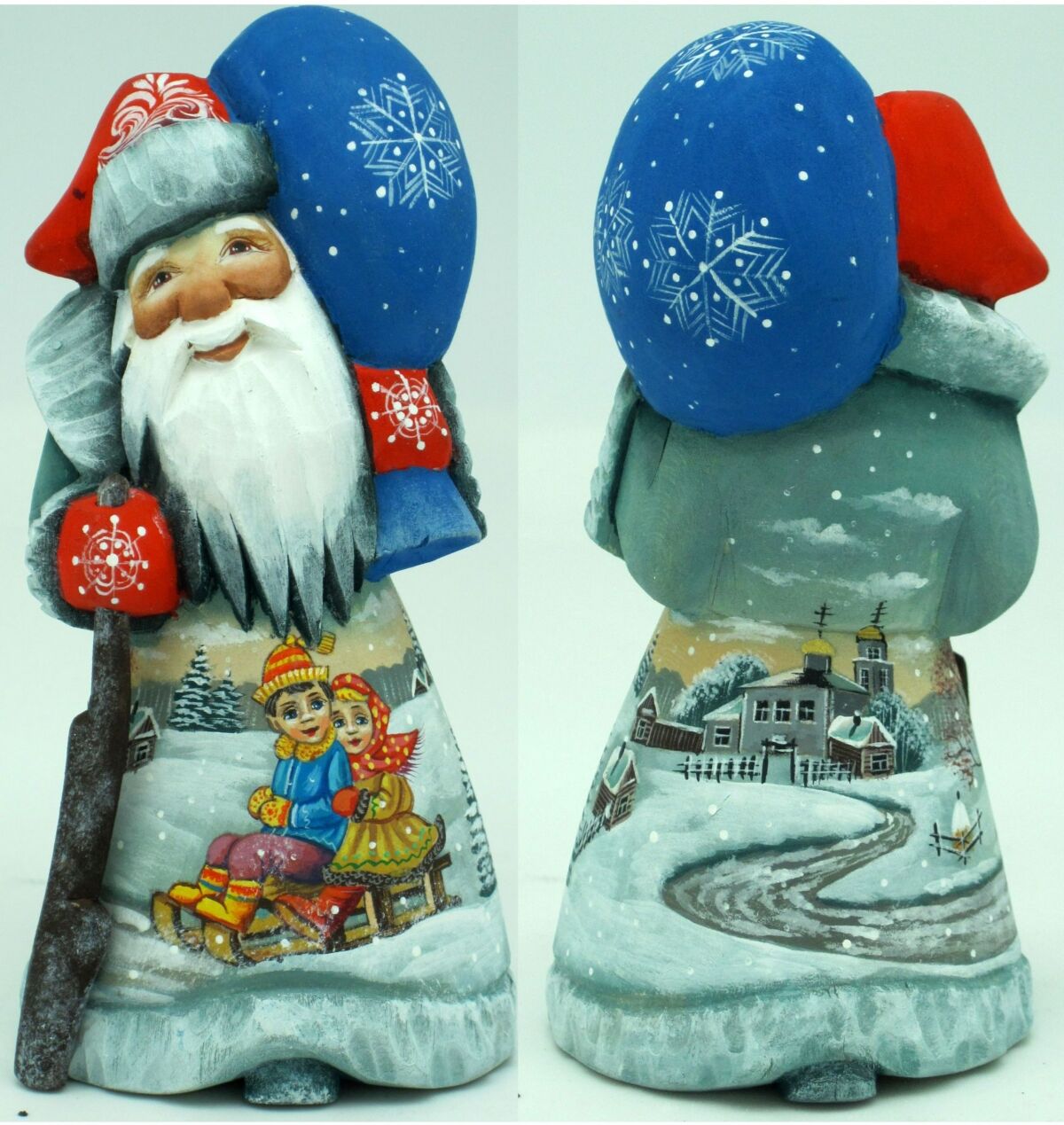 G.DeBrekht Woodcarved and Hand Painted Old World Christmas Joy Santa Figurine - Multi