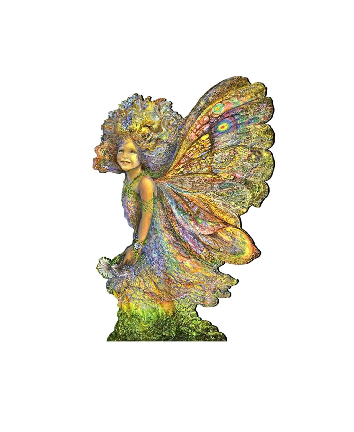 Designocracy Fairy Wall Decor and Over The Door Wooden Hanger by Josephine Wall - Multi