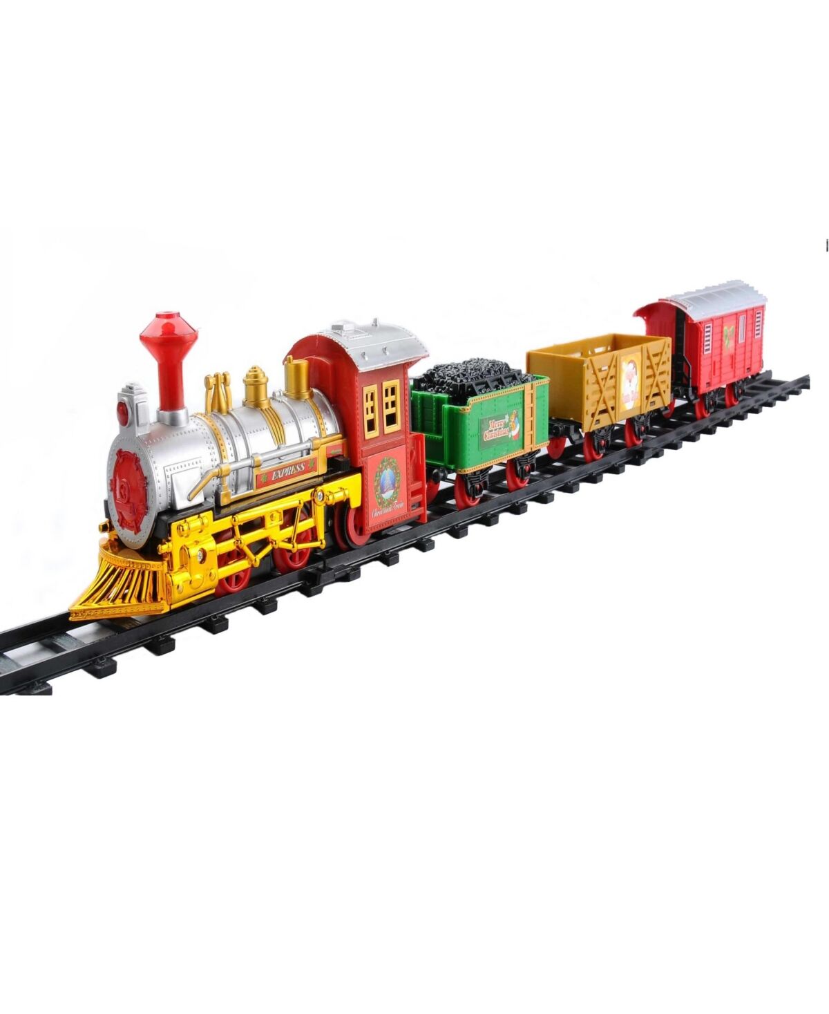 Northlight Battery Operated Lighted and Animated Christmas Express Train Set with Sound - Red