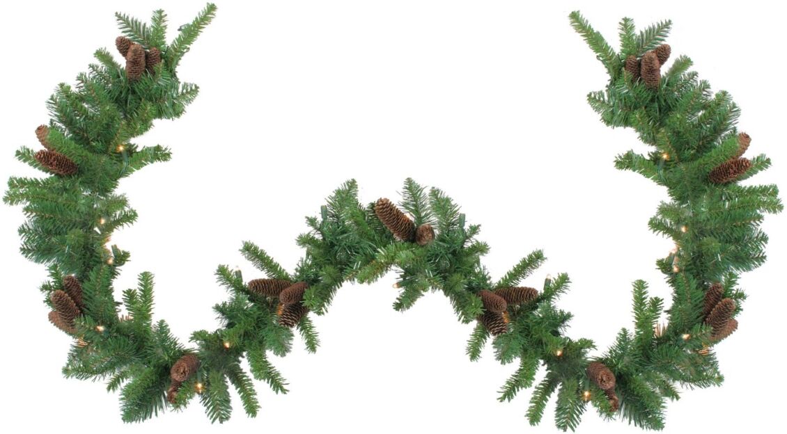 Northlight Pre-Lit Dakota Pine Artificial Christmas Garland - Green