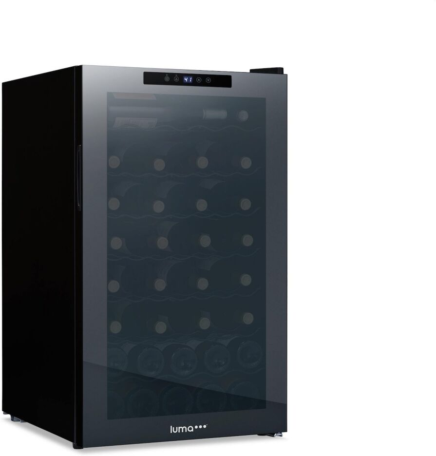 Luma Comfort Shadow Series Wine Cooler Refrigerator 51 Bottle, Freestanding Mirrored Wine Fridge with Double-Layer Tempered Glass Door & Compressor Co