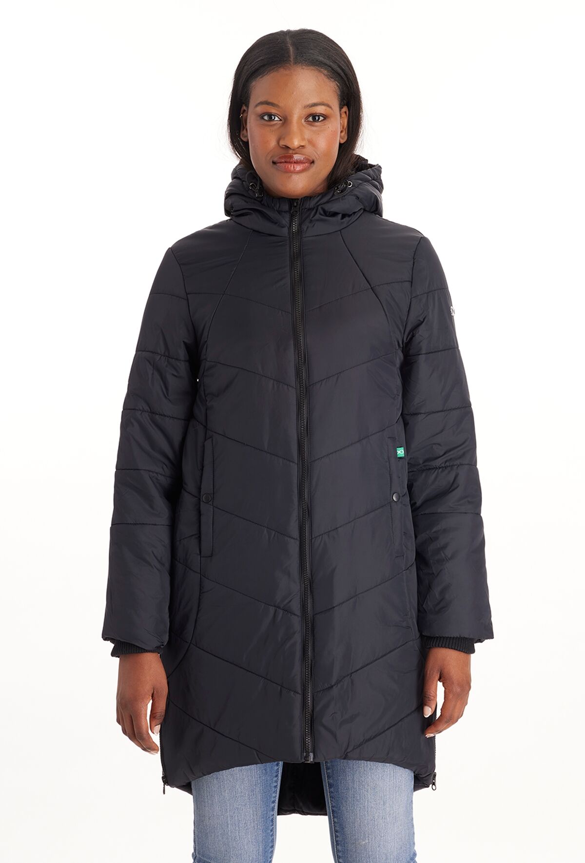 Modern Eternity Maternity Maternity Harper - 3in1 Coat Cocoon Mid Thigh - Black