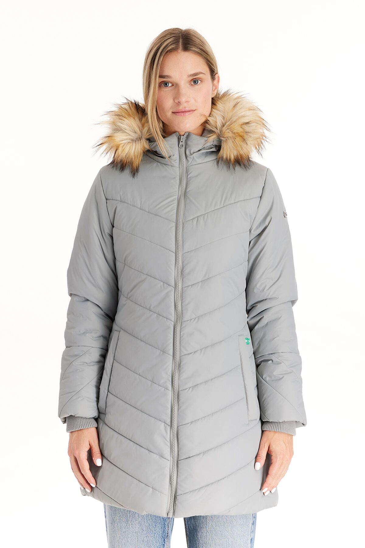 Modern Eternity Maternity Maternity Lexi - 3in1 Coat With Removable Hood - Light graphite