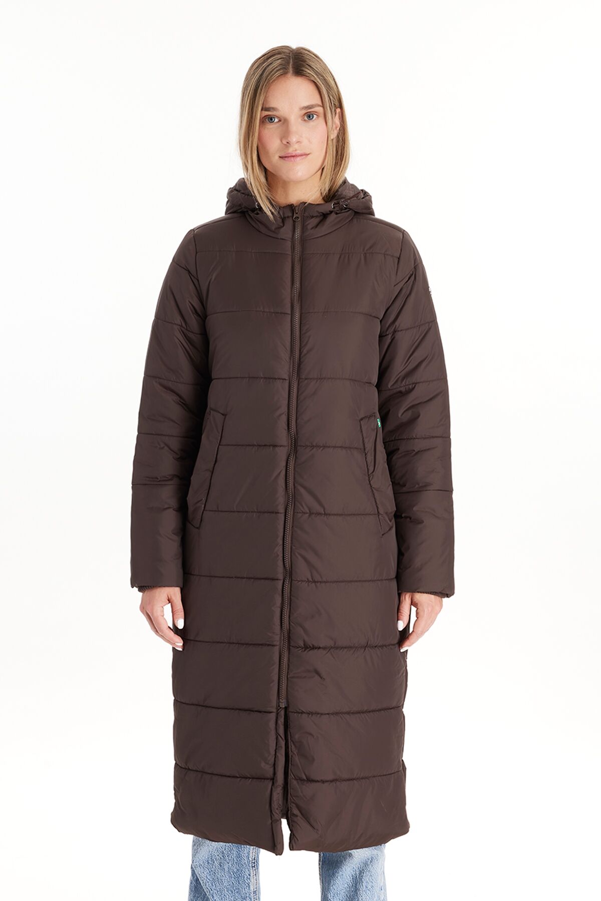 Modern Eternity Maternity Maternity Penelope - 3in1 Long Puffer Coat - Dark chocolate