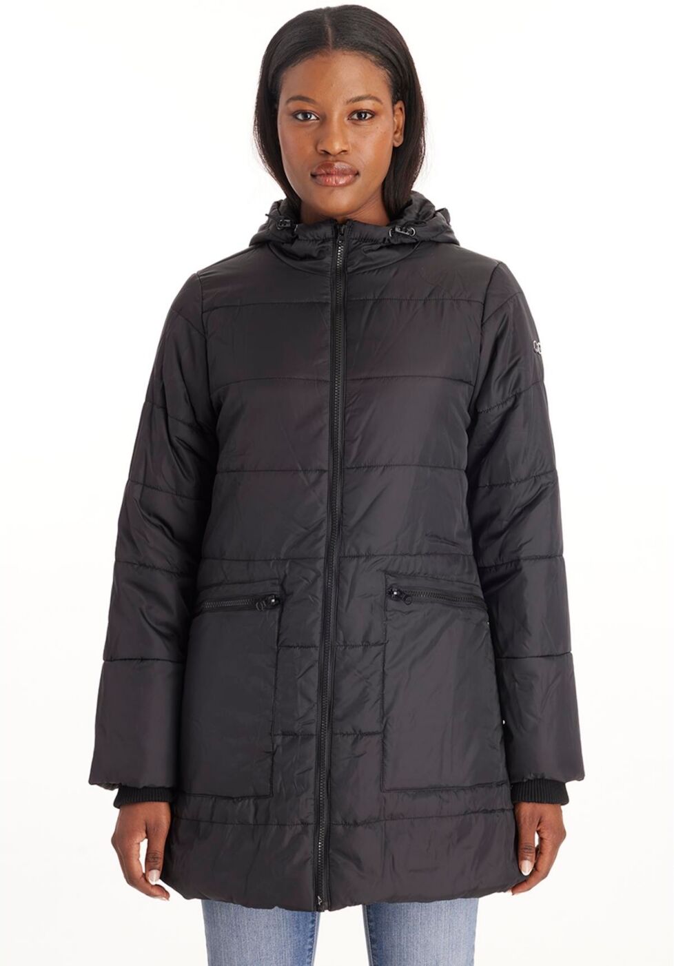 Modern Eternity Maternity Maternity Gianna - 3in1 Hybrid Puffer Jacket - Black