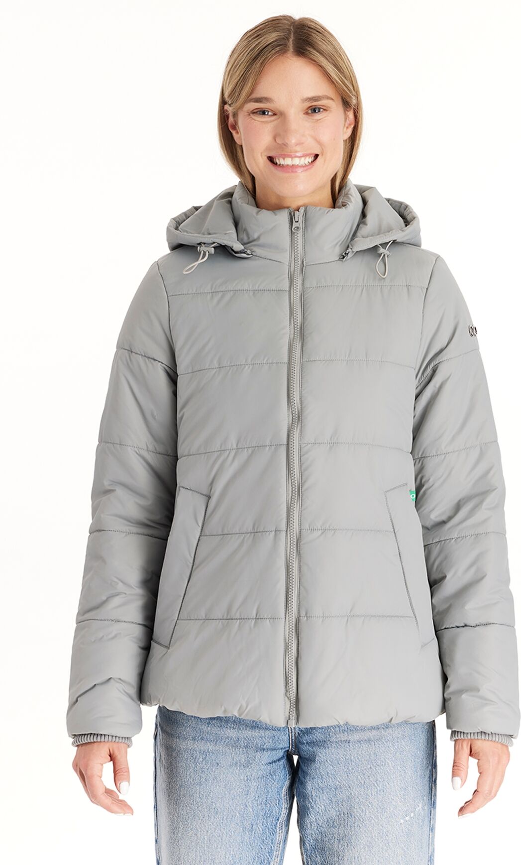 Modern Eternity Maternity Maternity Leia - 3in1 Bomber Puffer Jacket Quilted Hybrid - Light graphite