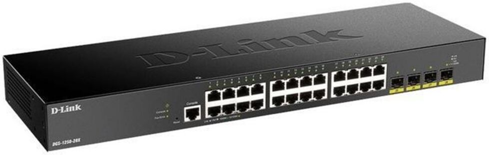 D-Link Dgs-1250-28X-6KV Nt 28 Port Gigabit Switch with 4 Port 10G Sfp (Small form-factor pluggable) Plus Port - Black