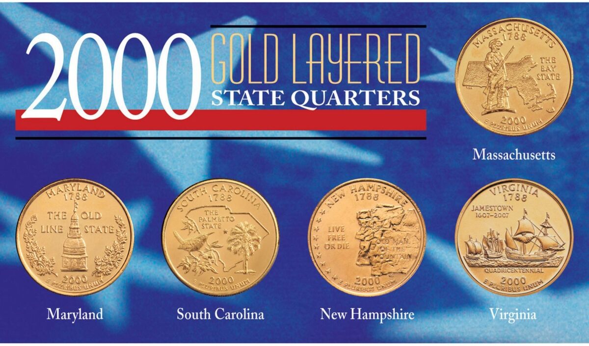 American Coin Treasures 2000 Gold-Layered State Quarters - Multi