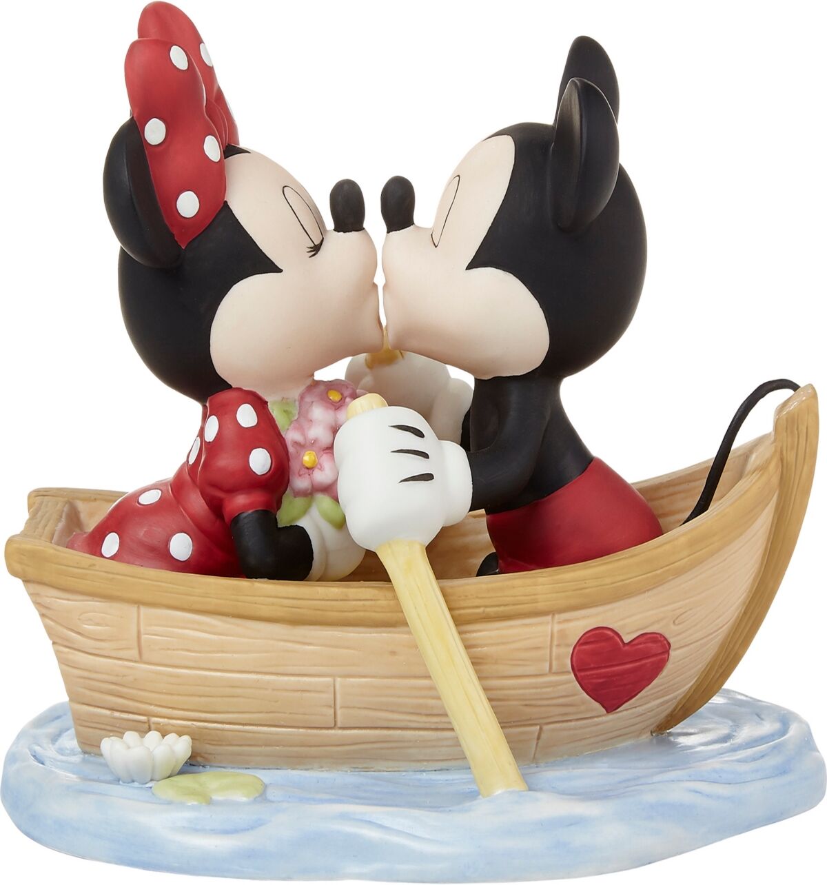 Precious Moments 222701 We Will Never Drift Apart Disney Mickey Mouse and Minnie Mouse Bisque Porcelain and Resin Figurine - Multicolored