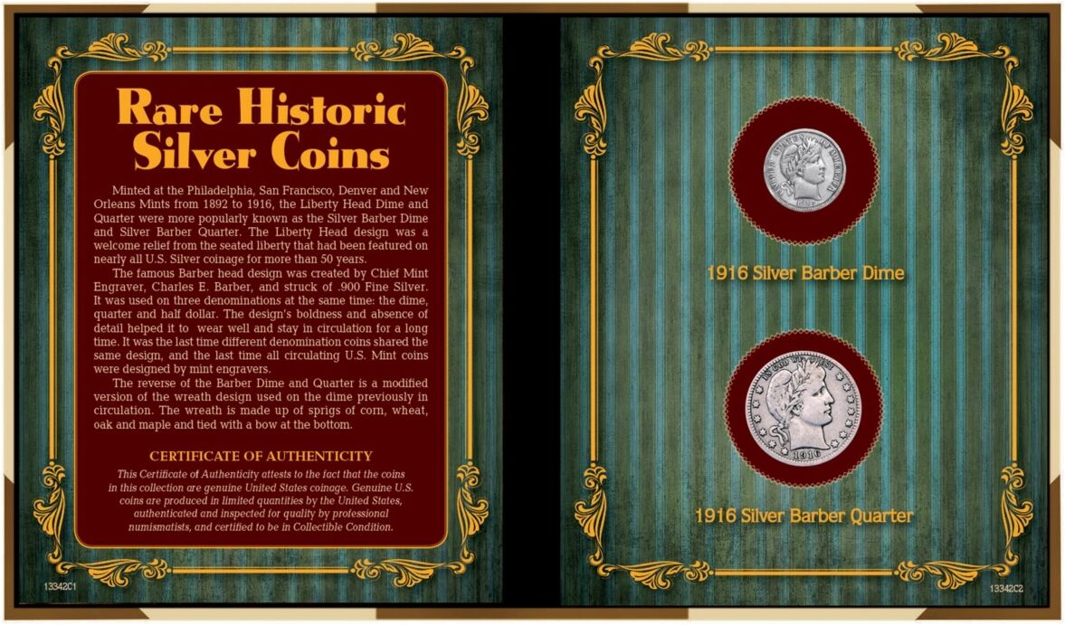 American Coin Treasures Rare Historic Silver Coins - Last Year of Issue 1916 - Multi