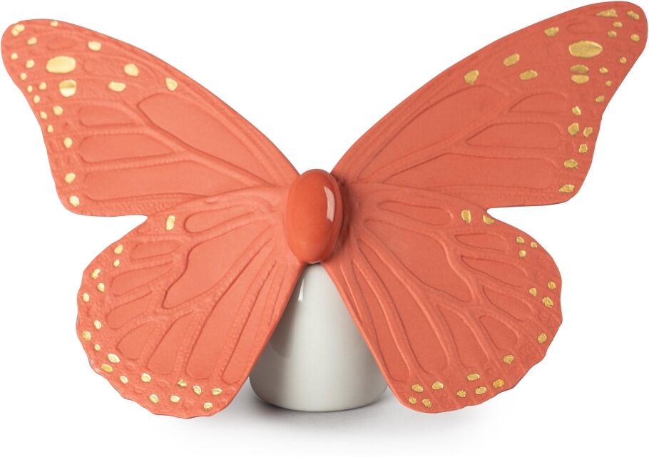 Lladro Collectible Figurine, Coral Butterfly - Coral-gold