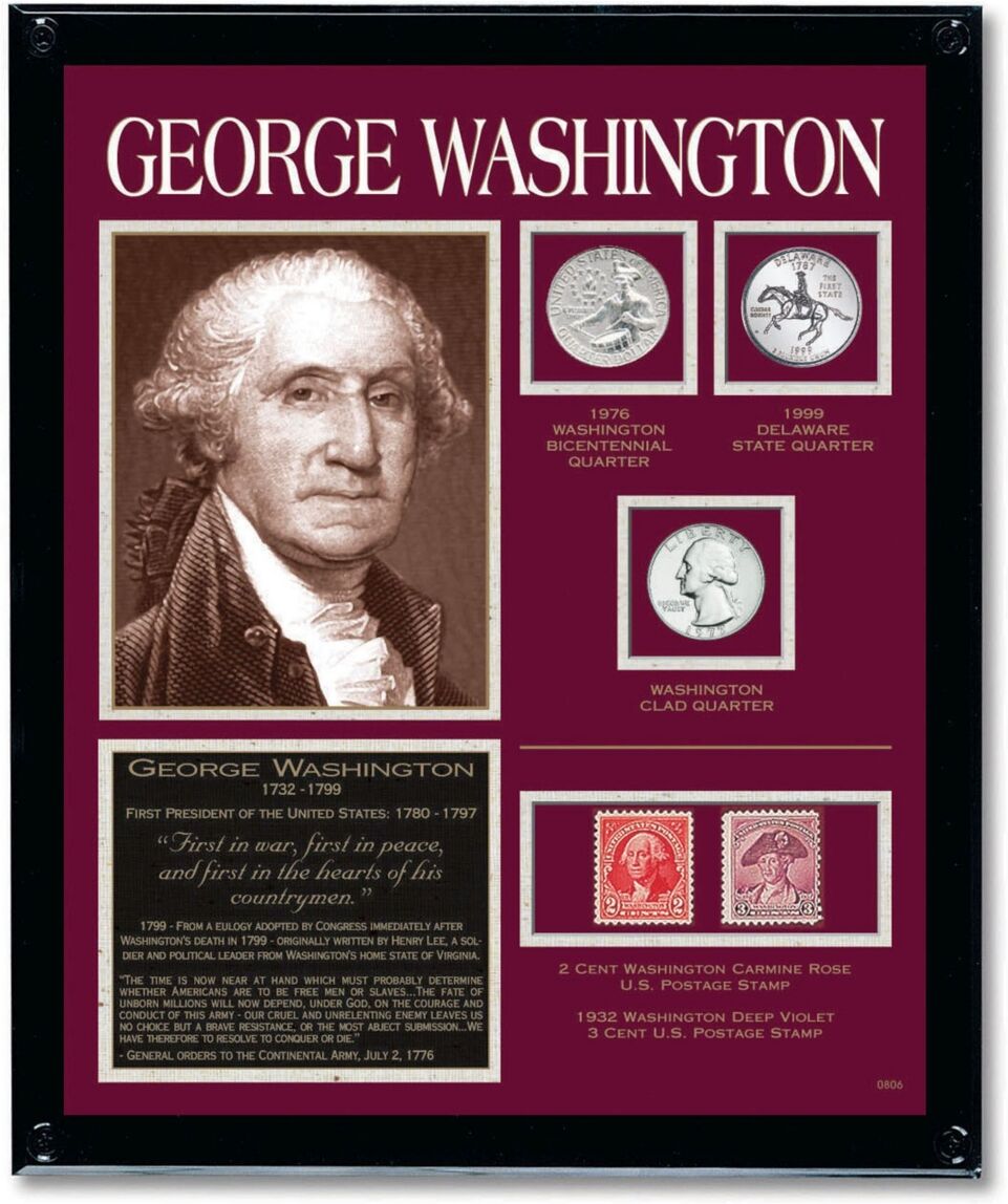 American Coin Treasures Washington Framed Tribute Collection - Multi