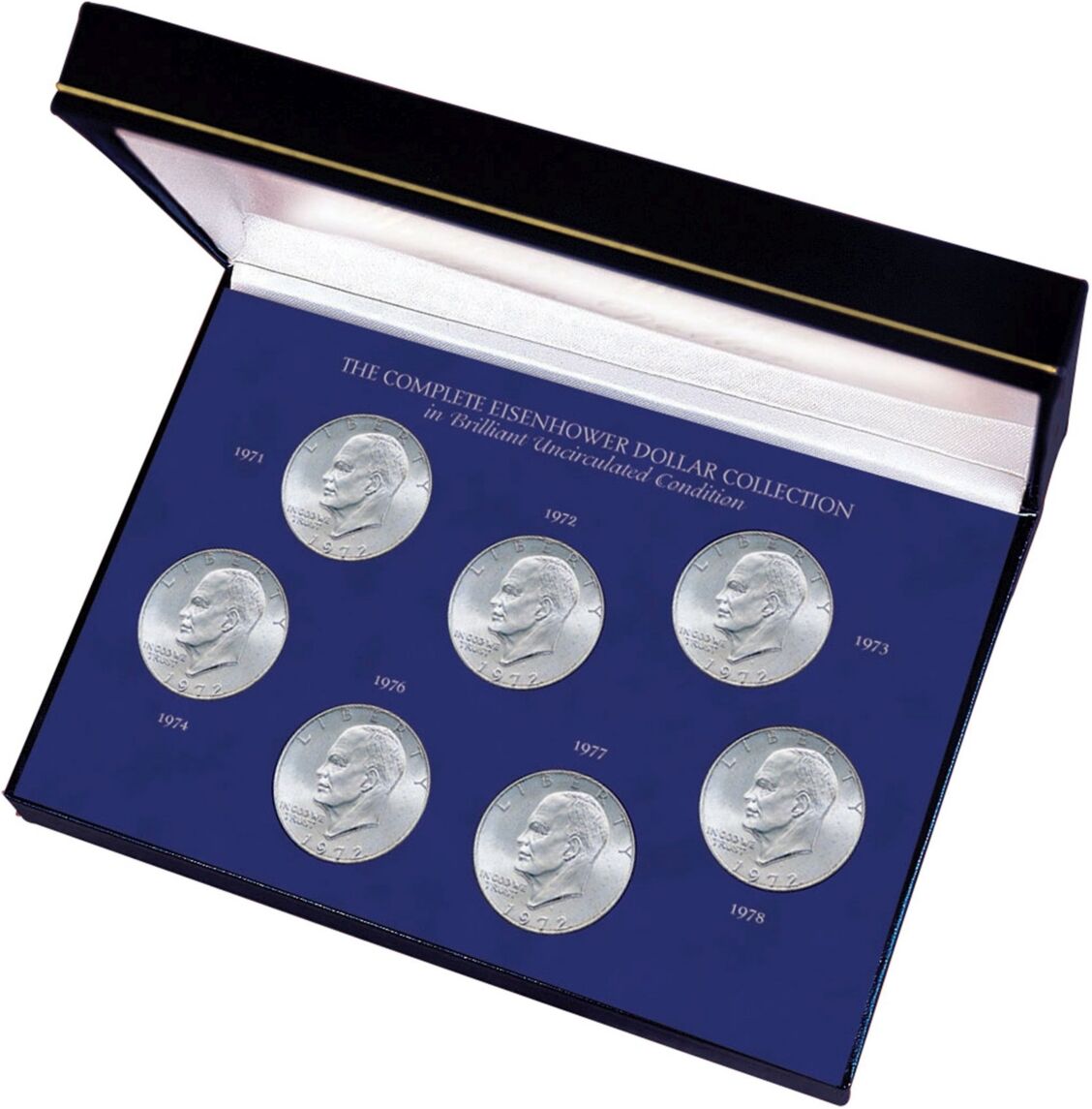 American Coin Treasures Complete Eisenhower Dollar Collection in Brilliant Uncirculated Condition - Multi