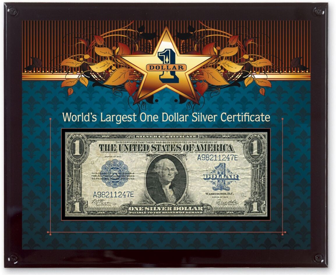 American Coin Treasures World's Largest Silver Certificate - Multi