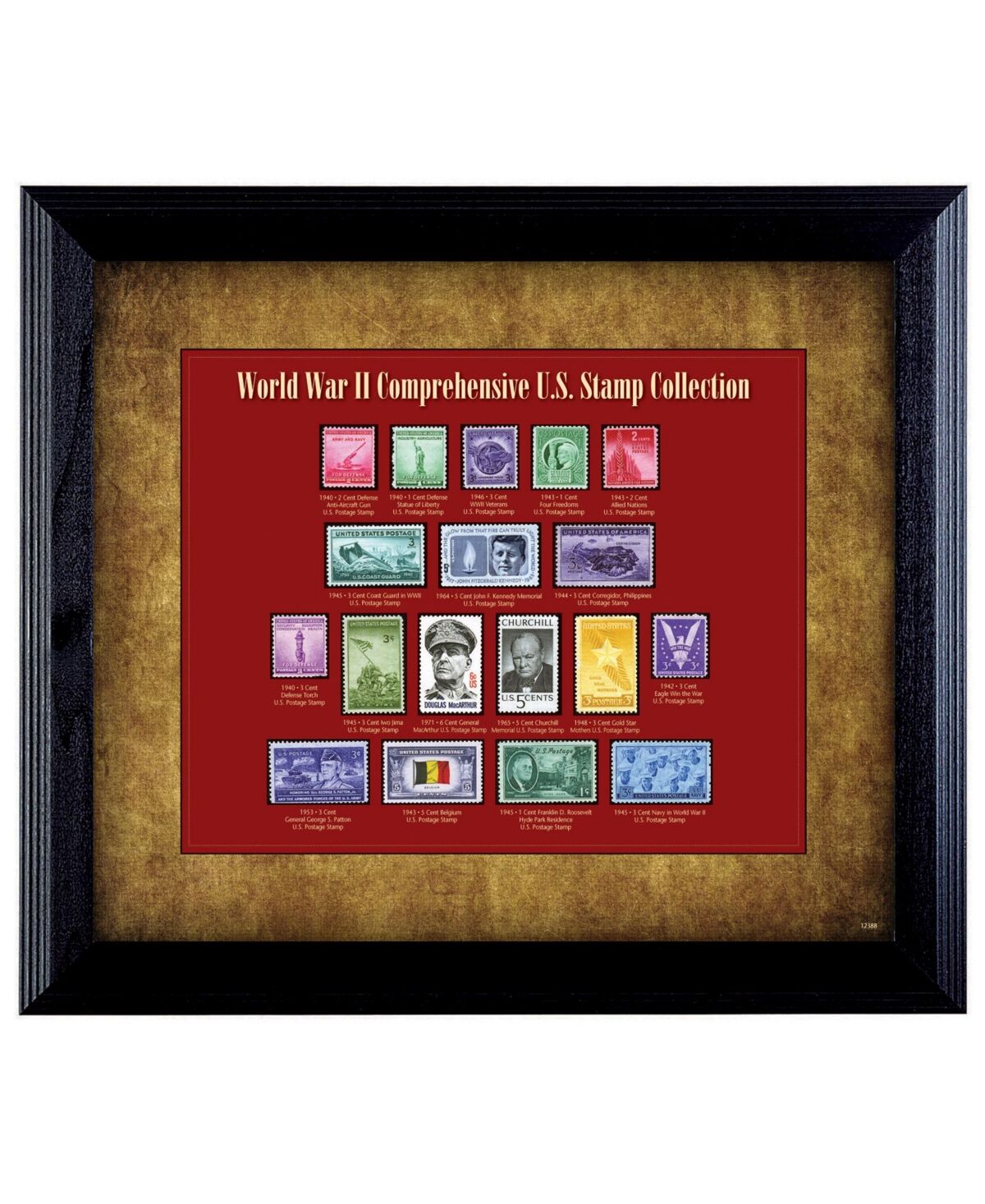 American Coin Treasures World War Ii Stamp Framed Collection - Multi