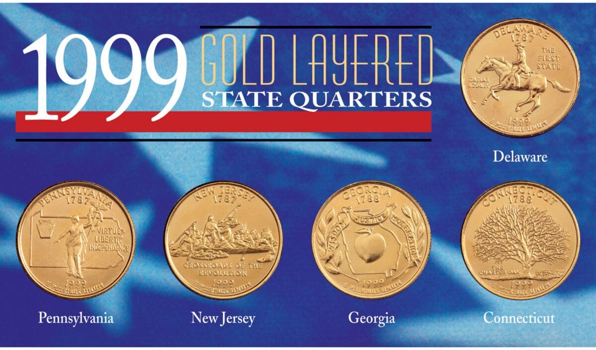 American Coin Treasures 1999 Gold-Layered State Quarters - Multi