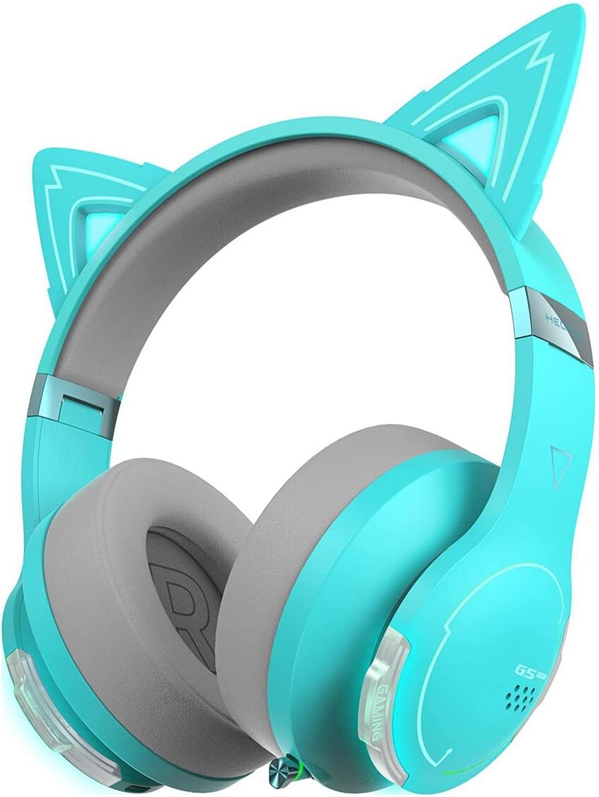 Edifier G5BT Cat Wireless Bluetooth Cat Ear Gaming Headset with Mic - Blue