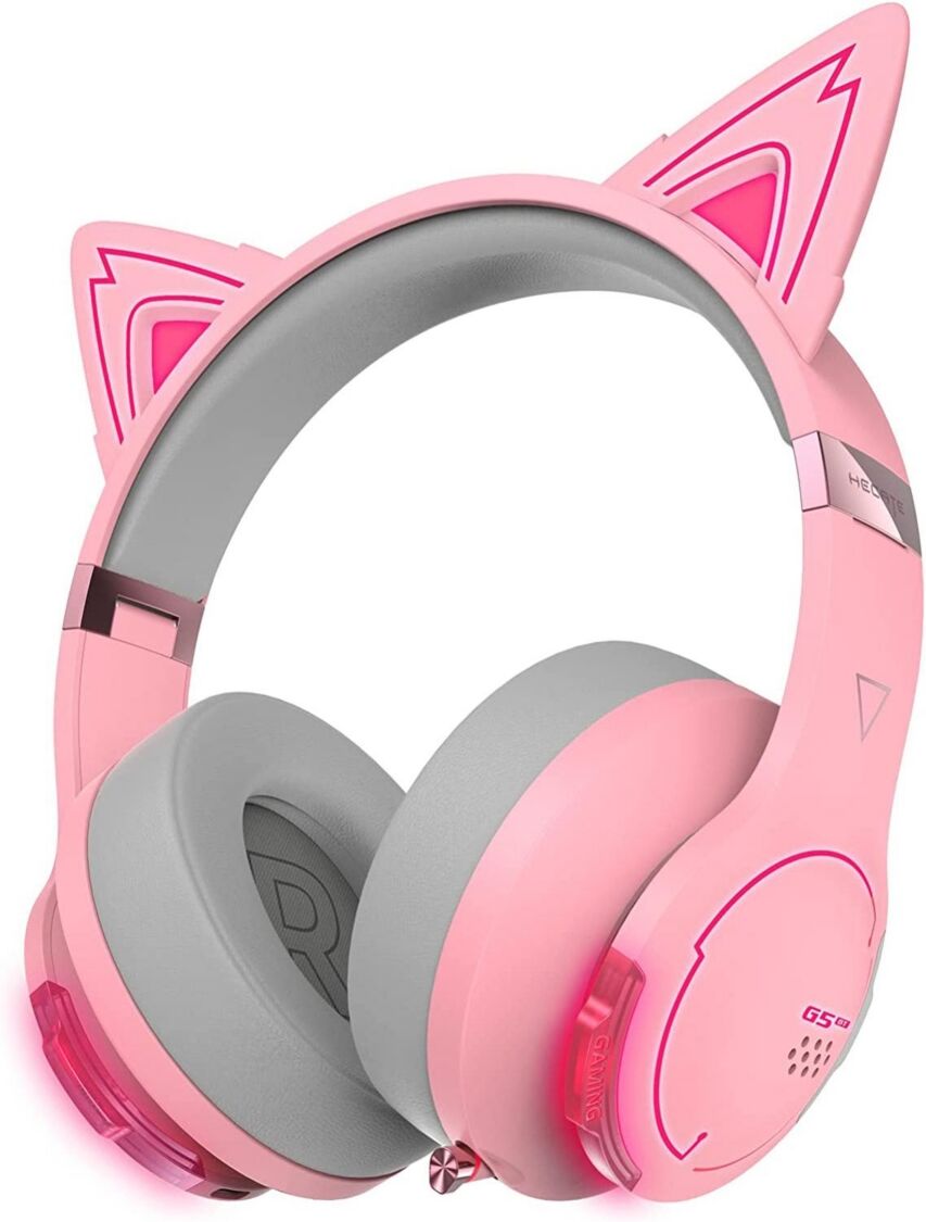 Edifier G5BT Cat Wireless Bluetooth Cat Ear Gaming Headset with Mic - Pink