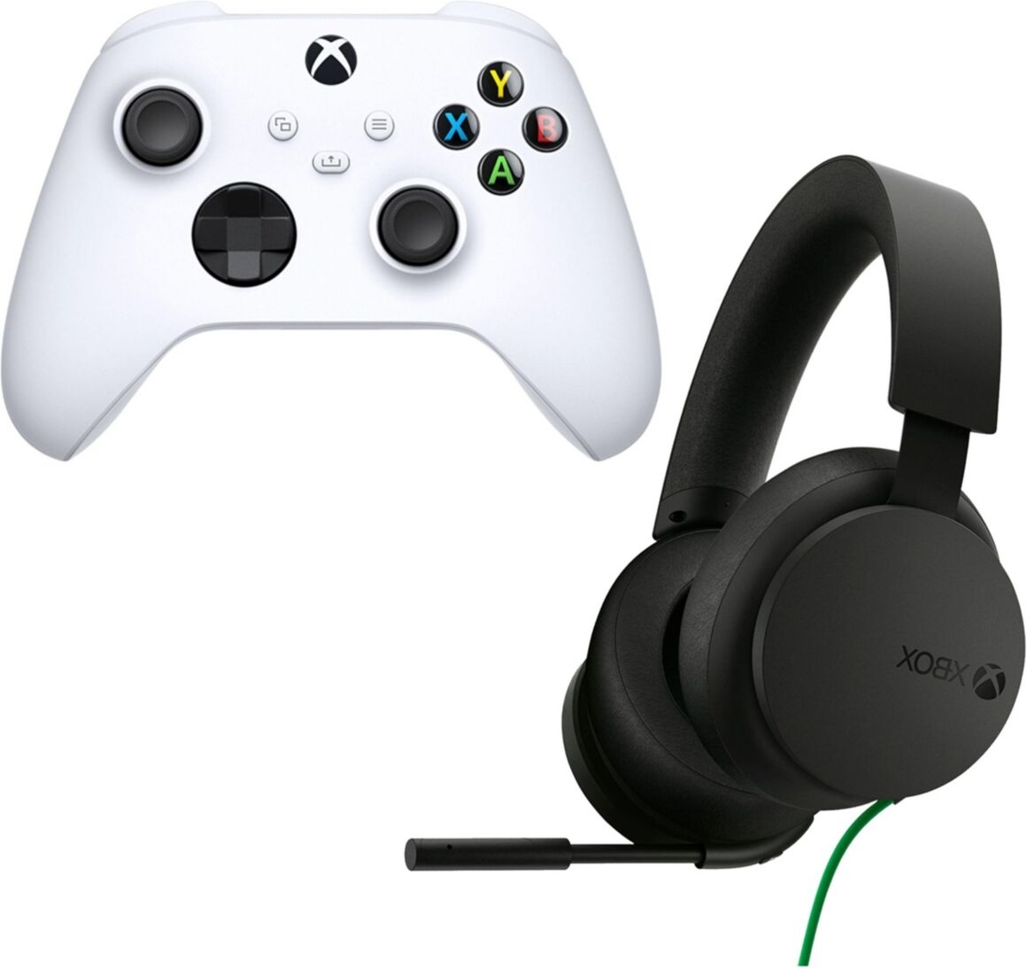 Xbox Series X/S Controller with Universal Wired Headset - White