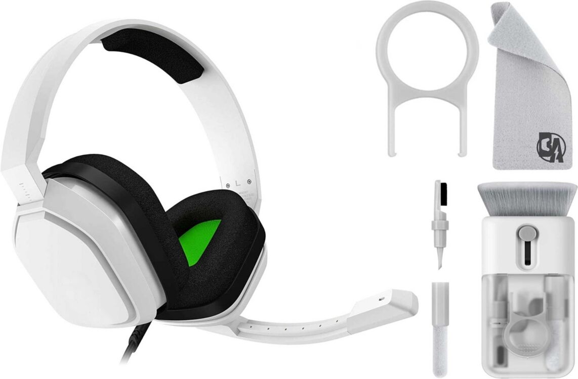 Bolt Axtion White A10 Wired Gaming Headset Audio, 3.5 mm Audio Jack for Xbox, Ps and Nintendo - Black