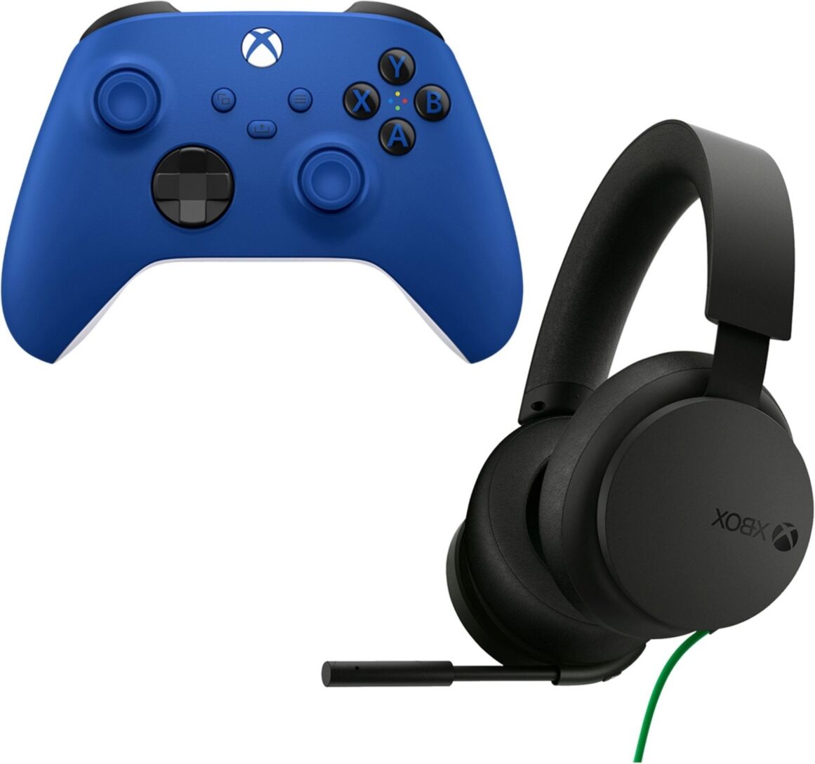 Xbox Series X/S Controller with Universal Wired Headset - Blue