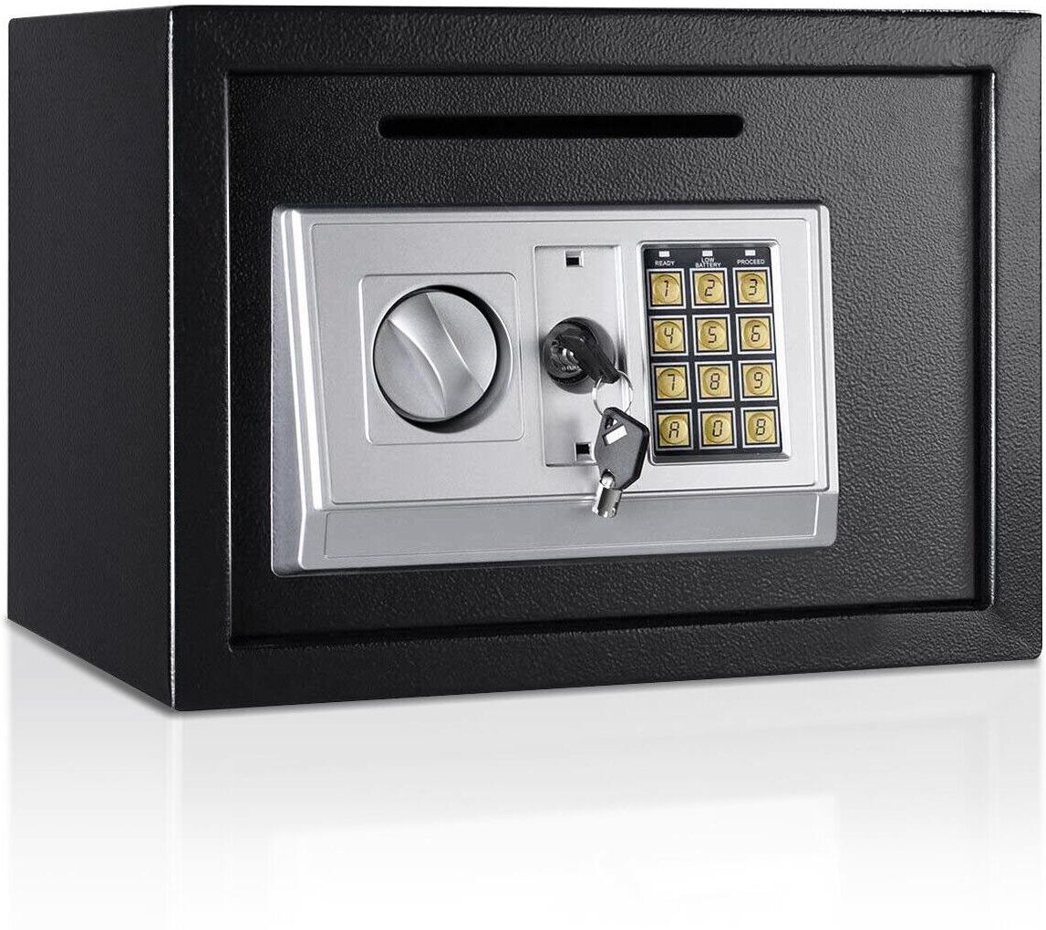 Slickblue 14 Inch Digital Depository Drop Cash Safe Box - Black