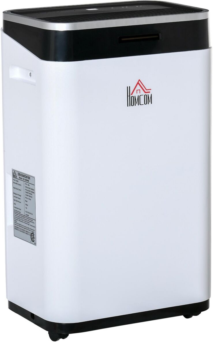 Homcom 14 Pt. Portable Quiet Electric Dehumidifier 2520 Sq. Ft., White - White