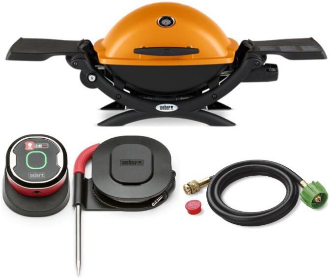 Weber Q 1200 Liquid Propane Grill Orange Itech - Orange