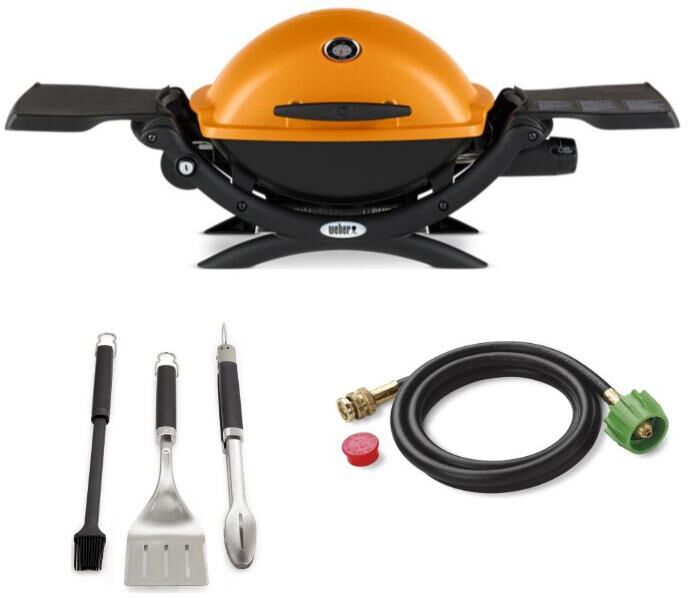 Weber Q1200 Liquid Propane Grill Orange Classic - Orange