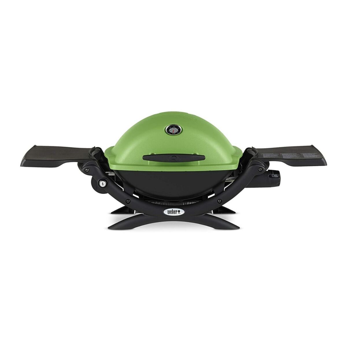 Weber Q 1200 Liquid Propane Grill (Green) With Grill Cover - Green