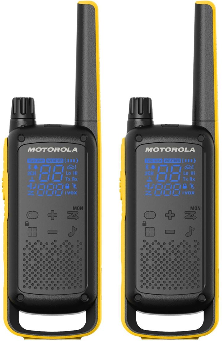 Motofrs Motorola Solutions T472 35 mi. Two-Way Radio Black/Yellow 2-Pack w/ dock - Yellow