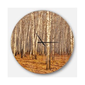 Design Art Designart Oversized Traditional Round Metal Wall Clock - 36 x 36 - Brown