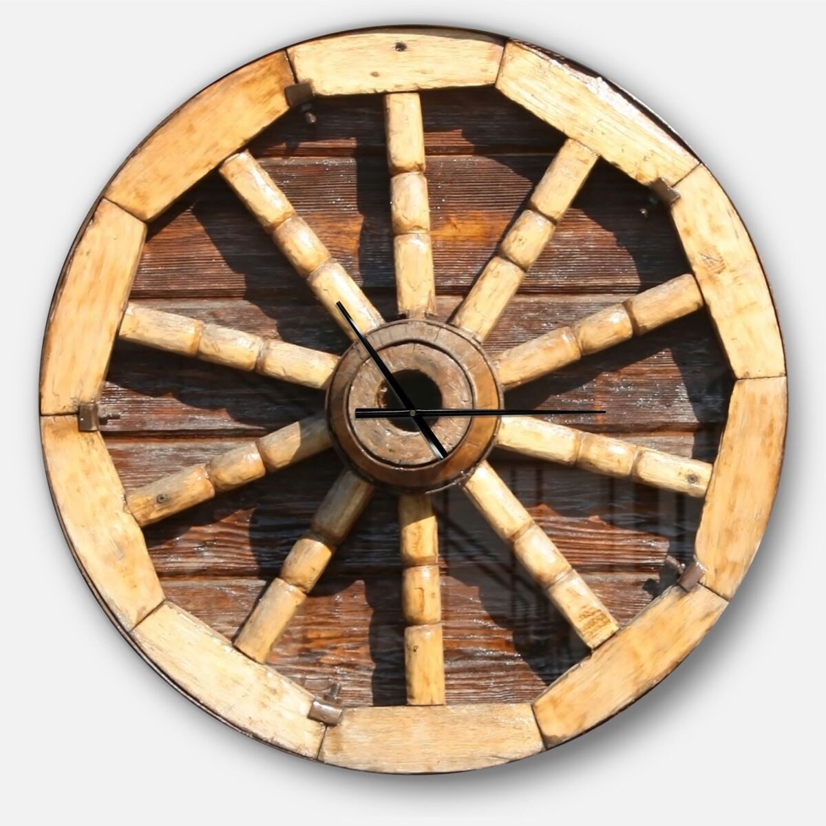 Design Art Designart Oversized Farmhouse Round Metal Wall Clock - 36 x 36 - Yellow